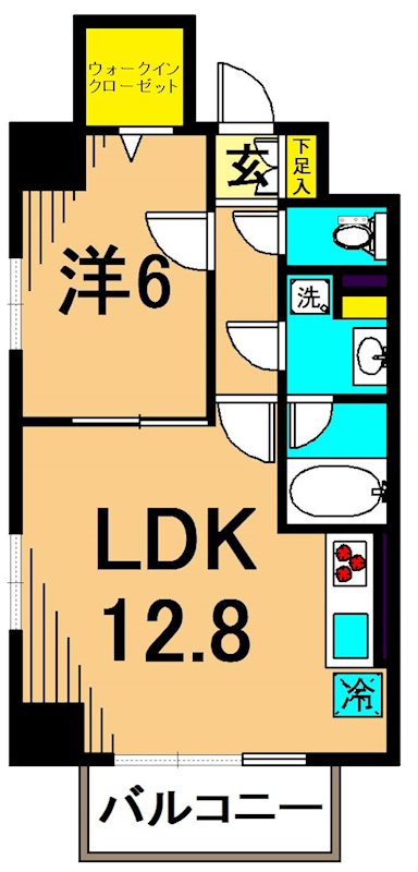 グランククナ 606号室 間取り
