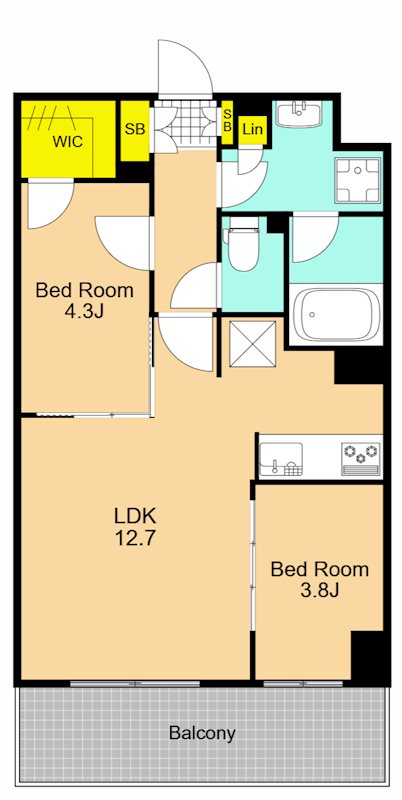 パークアクシス品川南大井パークフロント 203号室 間取り