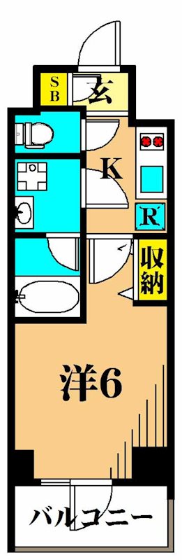 プレミアムキューブ大井町#mo 505号室 間取り