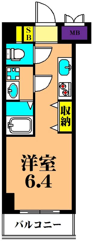 プライマル品川西大井 705号室 間取り