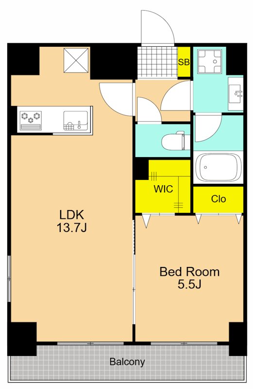 BluRock東品川 201号室 間取り