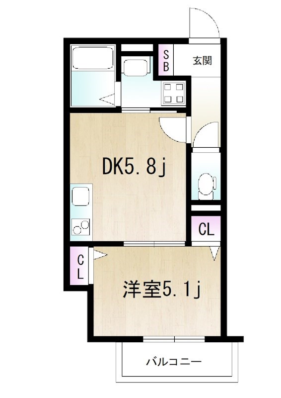 Blue cloud 302号室 間取り