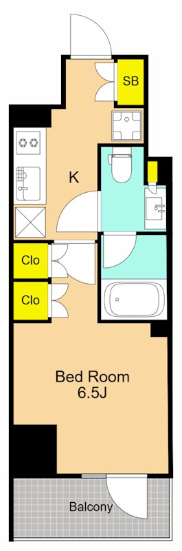 ザ・パークハビオ南大井 205号室 間取り