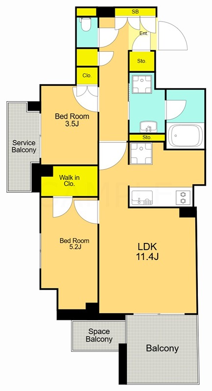 ＲＪＲプレシア大森北  間取り図