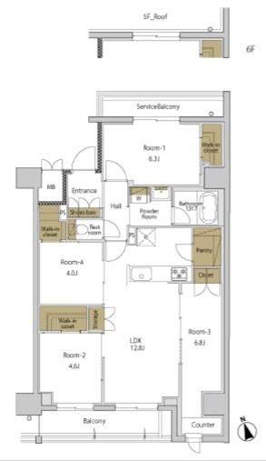 ＲＪＲプレシア大森北  間取り図