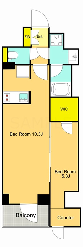 ＲＪＲプレシア大森北  218号室 間取り