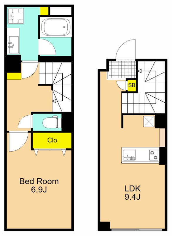 LEGALAND大井町  102号室 間取り