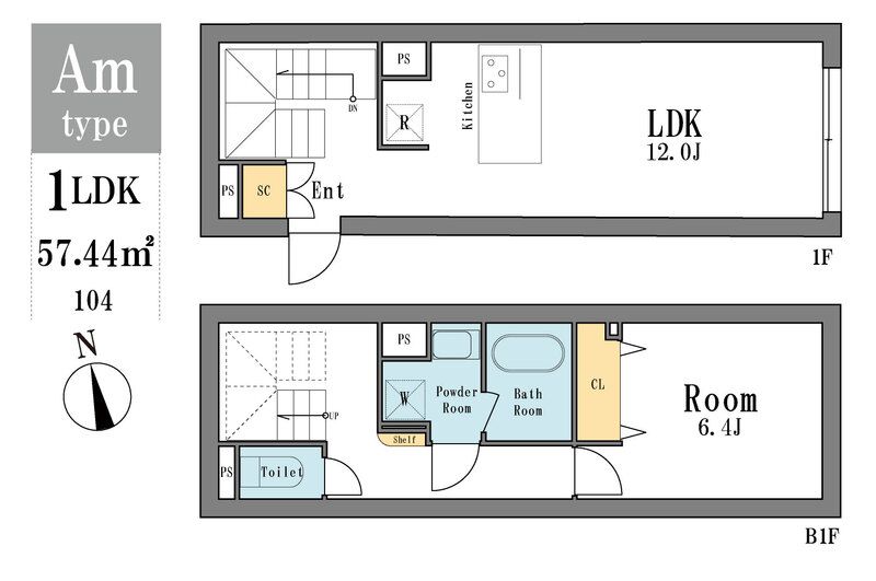 LEGALAND大井町  104号室 間取り