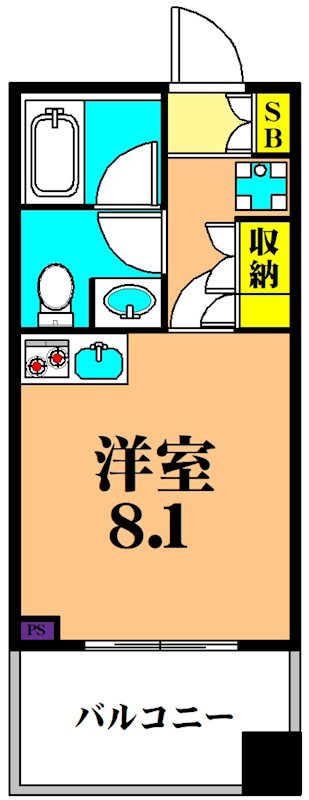 シティタワー大井町  412号室 間取り