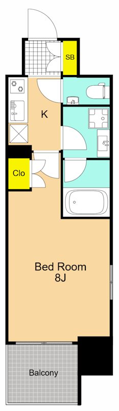 シーズンフラッツ大森エアリー  404号室 間取り