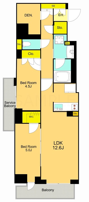 ＲＪＲプレシア大森北  204号室 間取り