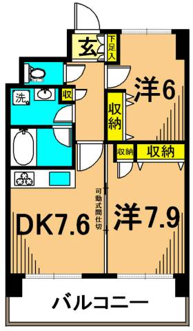 コンフォリア東品川  706号室 間取り