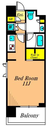 カスタリア大森 801号室 間取り