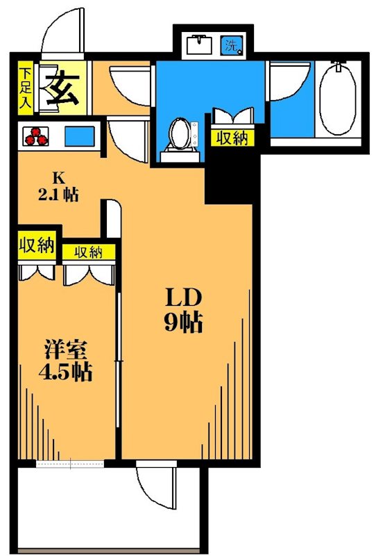 カスタリアタワー品川シーサイド  407号室 間取り