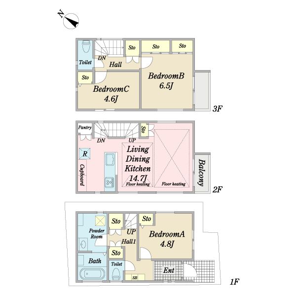 武蔵小山　３LDK　HOUSE  間取り図