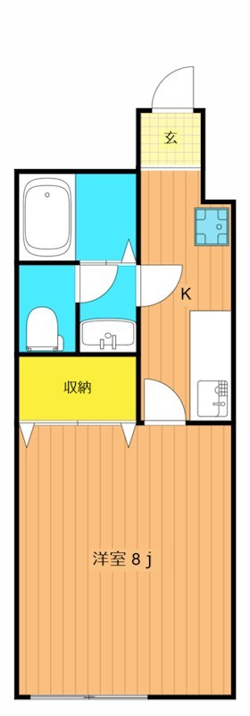 ウイング古屋Ⅱ  205号室 間取り