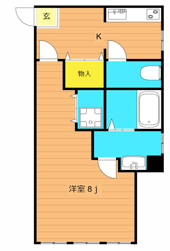ウイング古屋  208号室 間取り