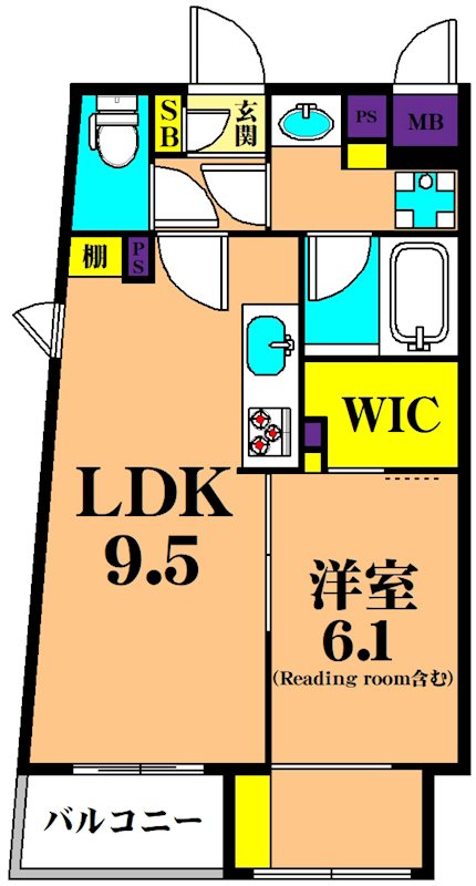 COMPOSITE 大井町 HILLTOP 302号室 間取り