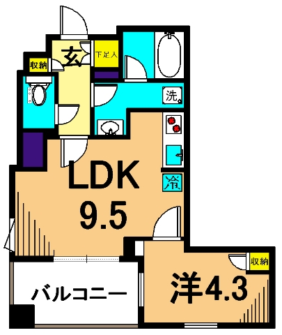 マスターズコート北品川 803号室 間取り