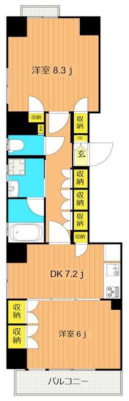 クレストU 501号室 間取り