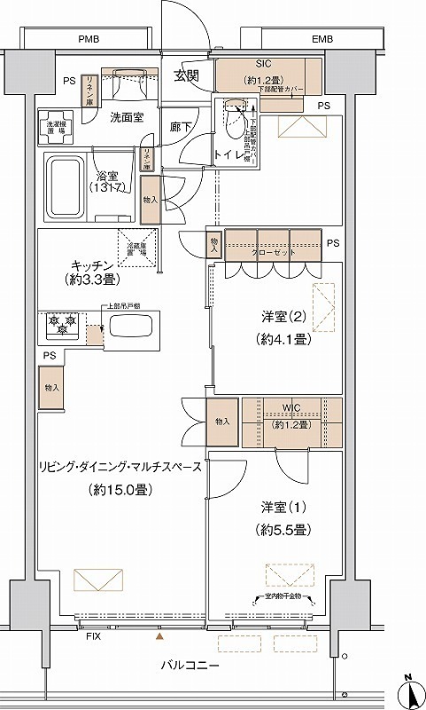 プライムネクサス大森北 間取り図