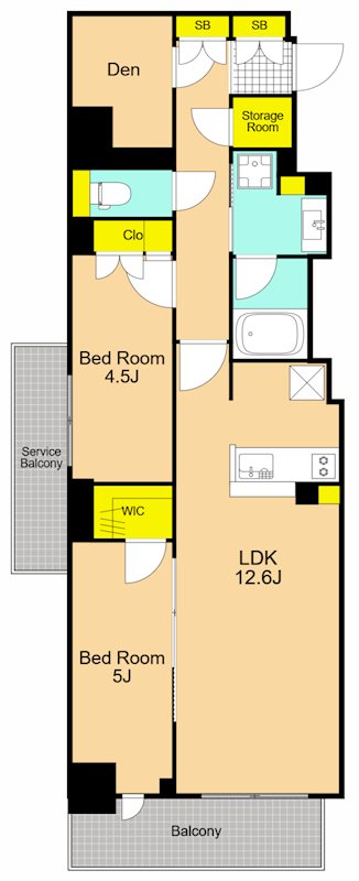 ＲＪＲプレシア大森北  間取り図
