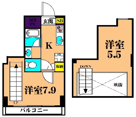 ワイズコート 406号室 間取り