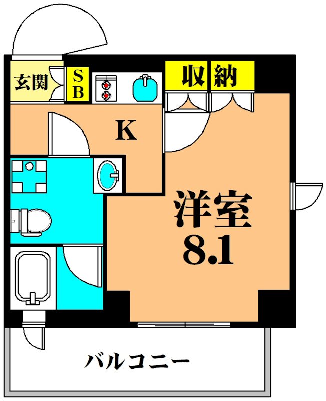 プラウドフラット品川大井町  312号室 間取り