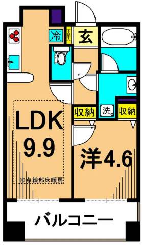 ヒルレジデンス大崎 602号室 間取り