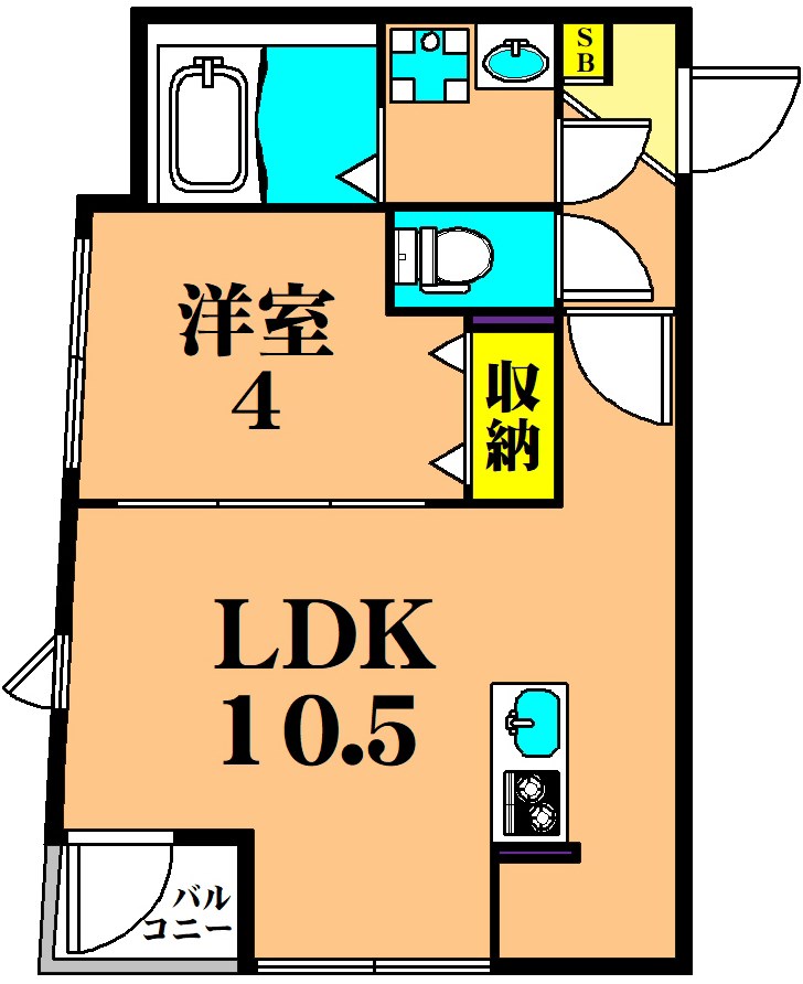 AQUA HOUSE  101号室 間取り