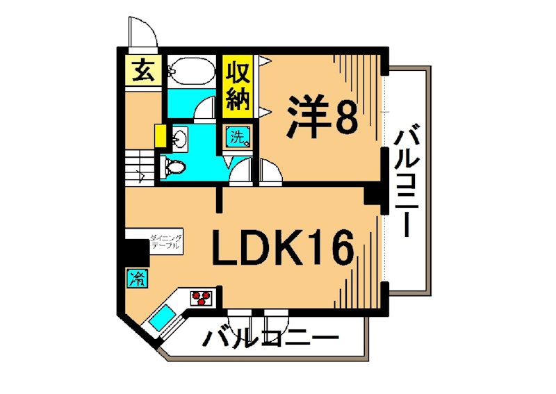 ユーズマンション 304号室 間取り