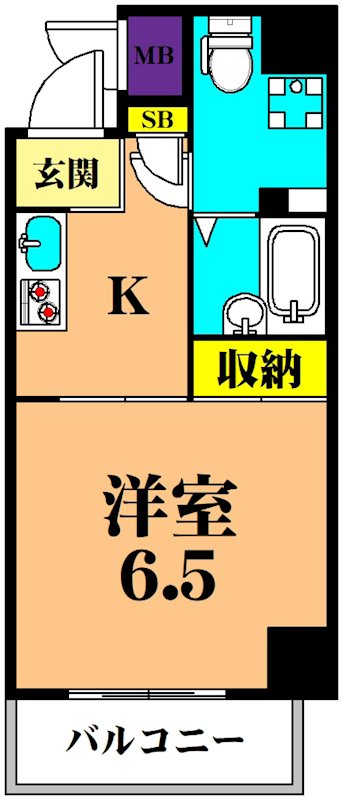 レジディア大井町 801号室 間取り