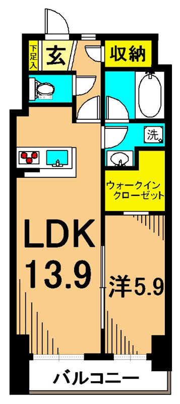 パークキューブ東品川 間取り図