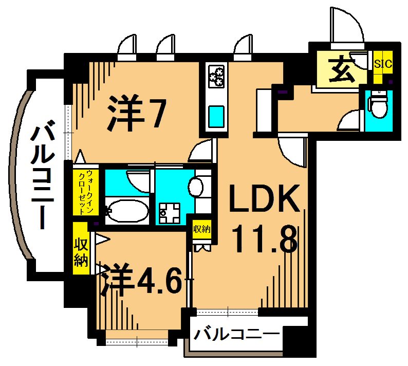 リシェ大井アネックス  間取り図
