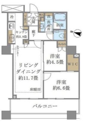 Brillia大井町ラヴィアンタワー 2006号室 間取り