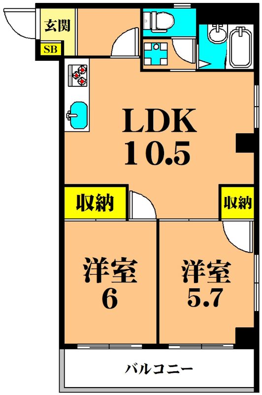 ハイム花房 間取り図