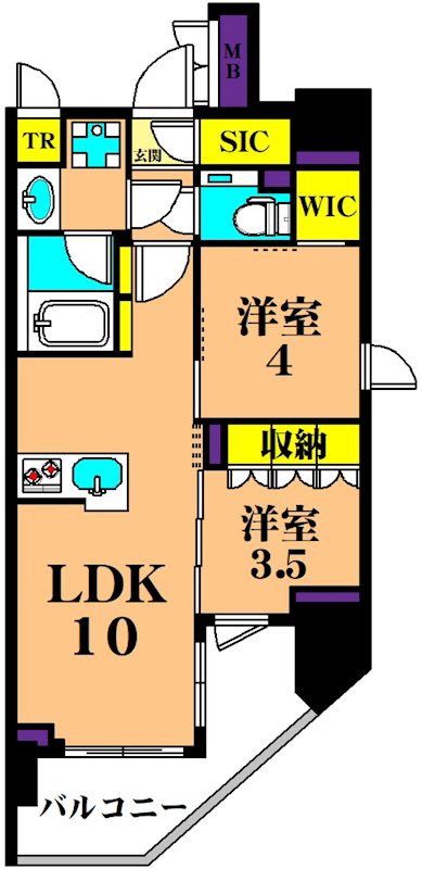 ルフォンプログレ西大井プレミア 405号室 間取り