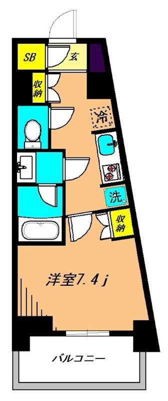 ＭＦＰＲコート武蔵小山  505号室 間取り