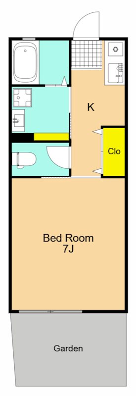 テラスハウス 201号室 間取り