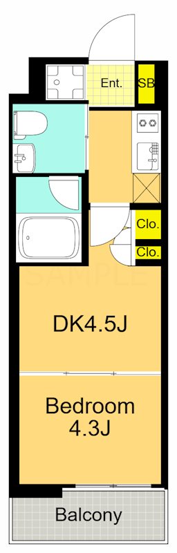 プラウドフラット品川大井町  106号室 間取り