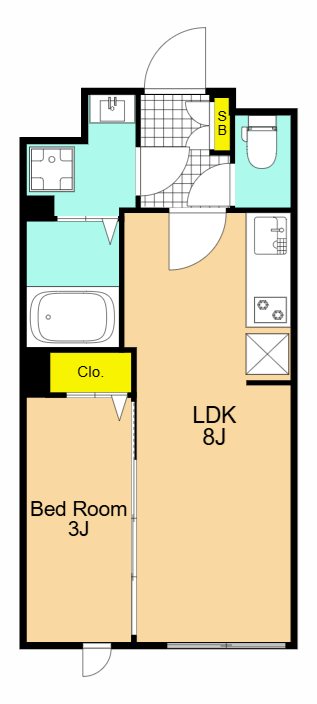 AGRATIO品川大井 206号室 間取り