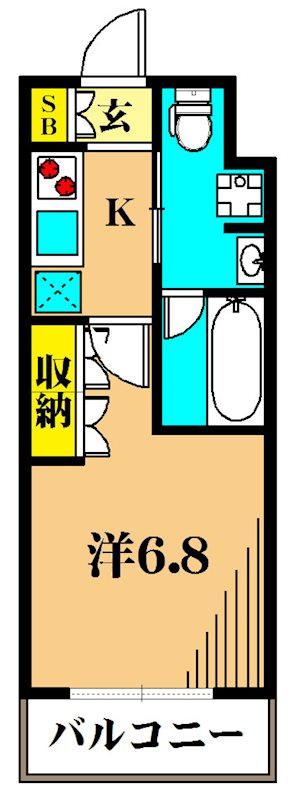 アジールコート東大井 317号室 間取り