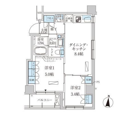 パークアクシス池上 間取り図