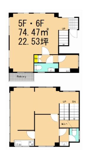 マンションサメズ 5.6F号室 間取り
