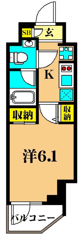 レジディア南品川プレイス 203号室 間取り