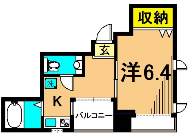 北参道トゥアル  202号室 間取り