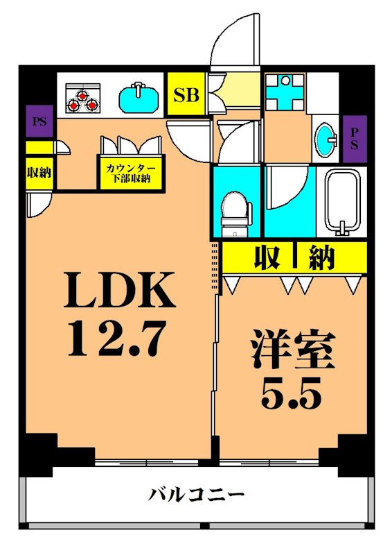 アーバネックス南品川 1402号室 間取り
