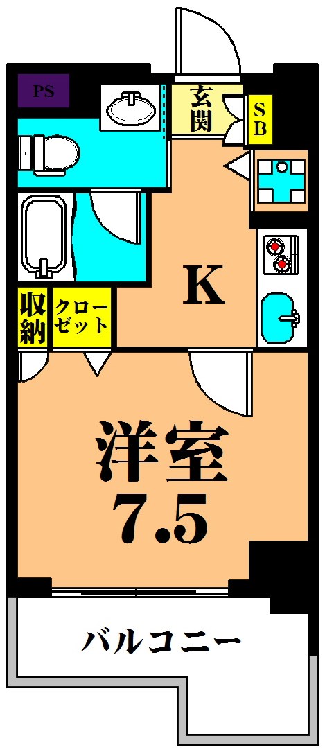プライマル大井仙台坂 808号室 間取り