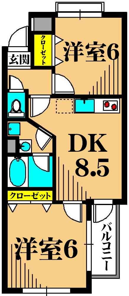 サウスコート 間取り図