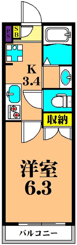 イーストメゾン 202号室 間取り